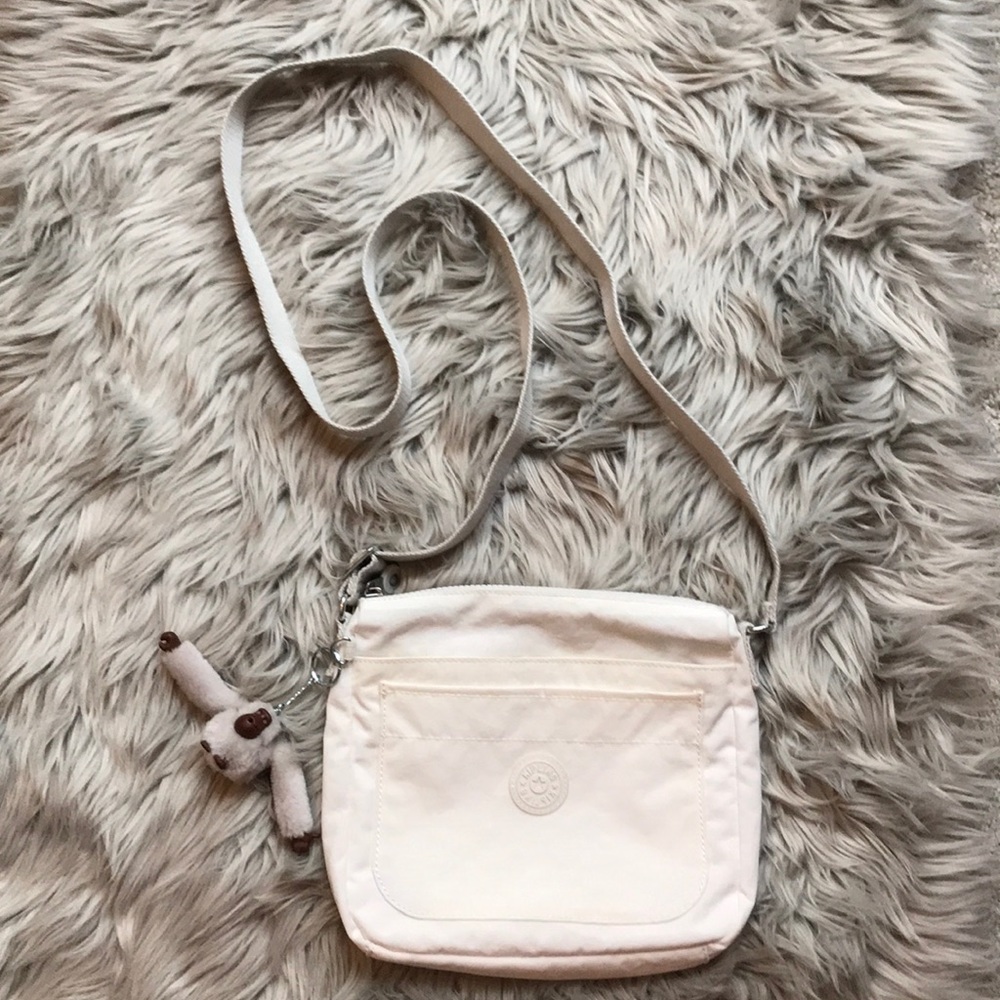 NWOT white Kipling crossbody bag medium size